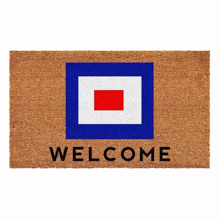 Calloway Mills Personalized Door Mat, Blue, Red, White, Black, Natural, 36 in W x 72 in L 108123672W
